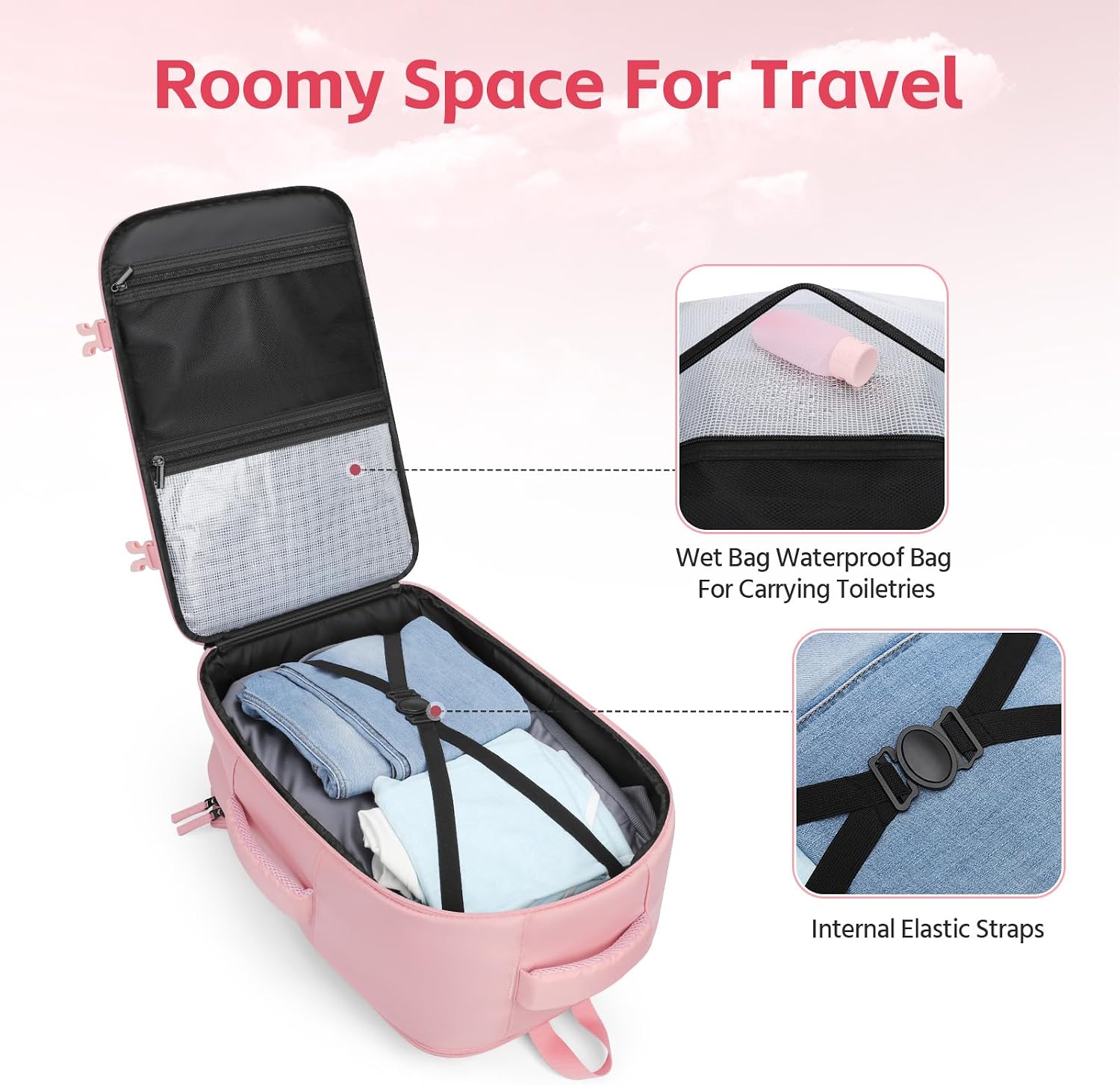 15.6" Carry-On Pack, Pink — view 4