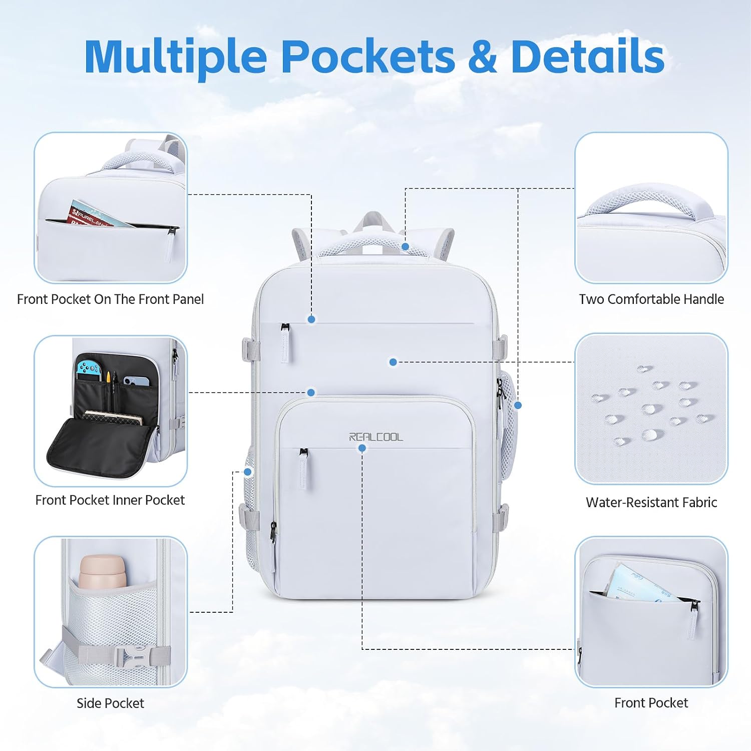 15.6" Carry-On Pack, White — view 3