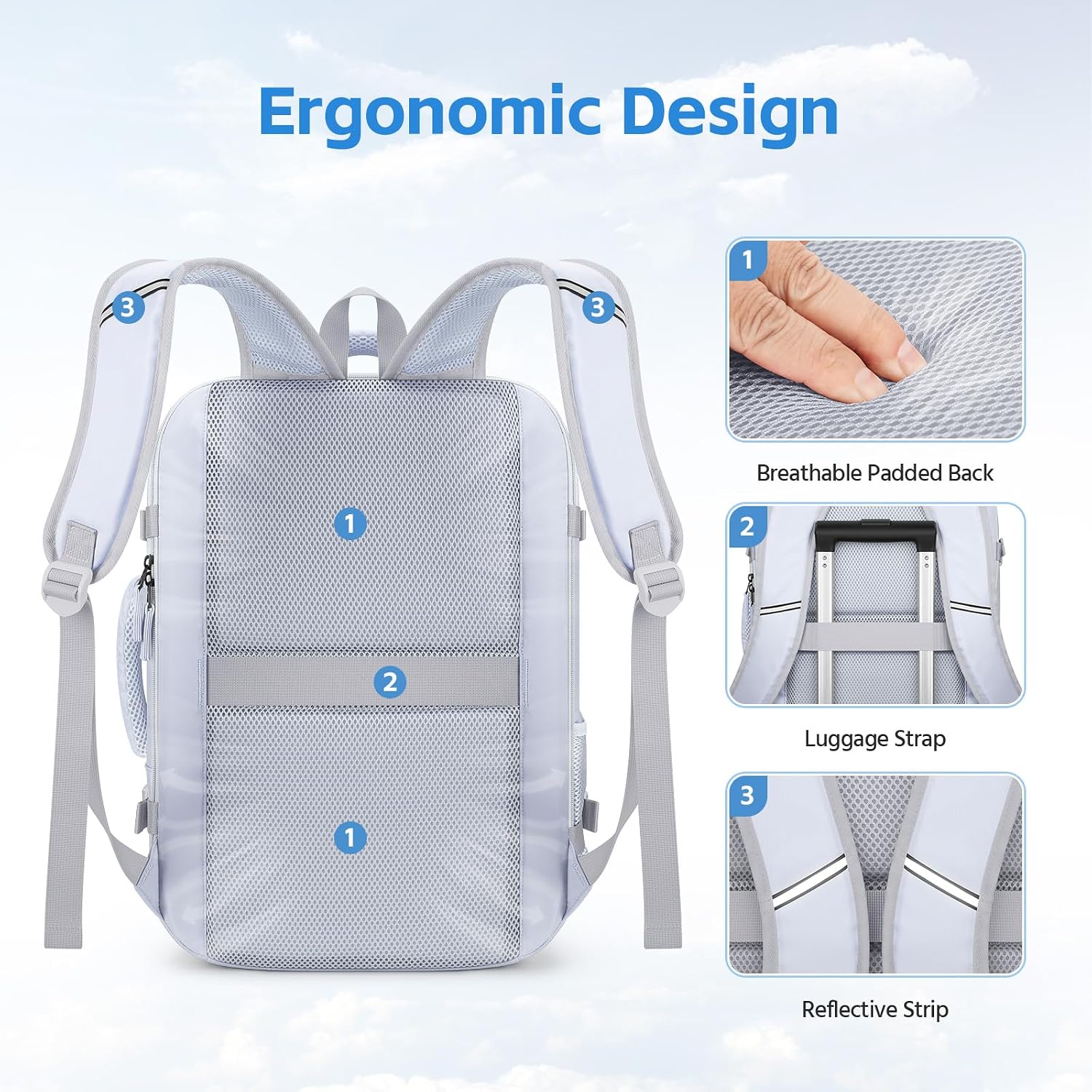 15.6" Carry-On Pack, White — view 6