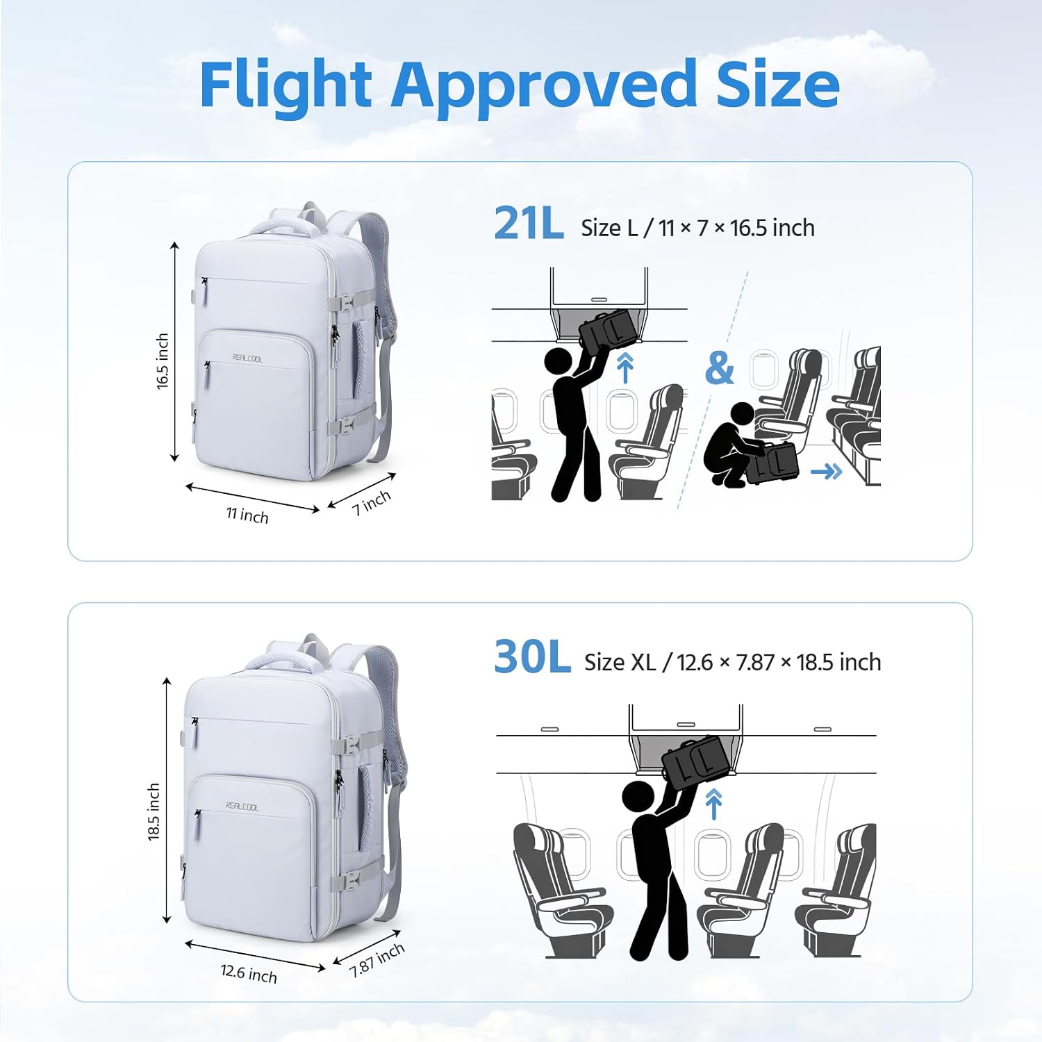 17.3" Carry-On Pack, White — view 5