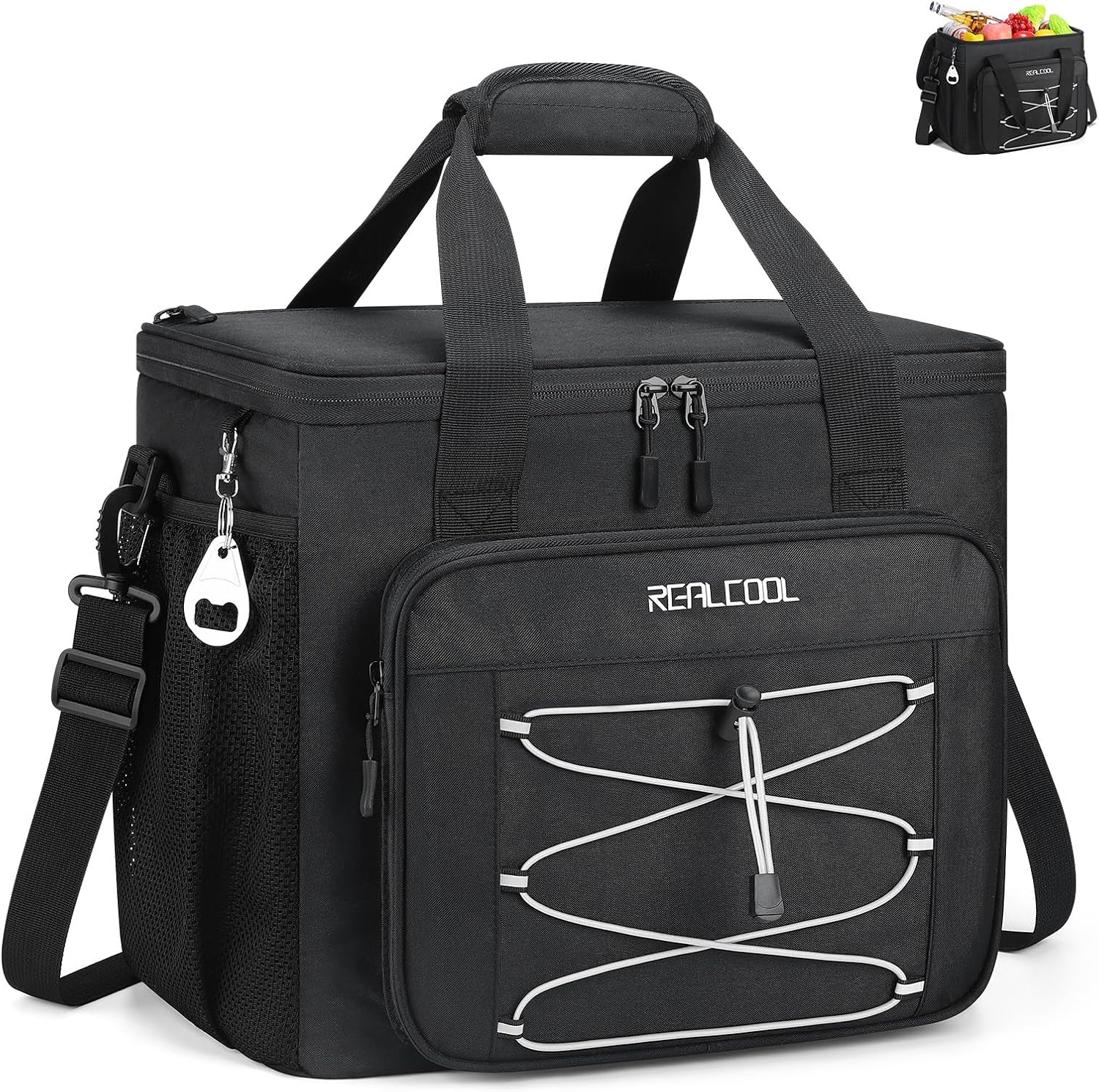 45-Can Fold-Flat Cooler, Black — view 1