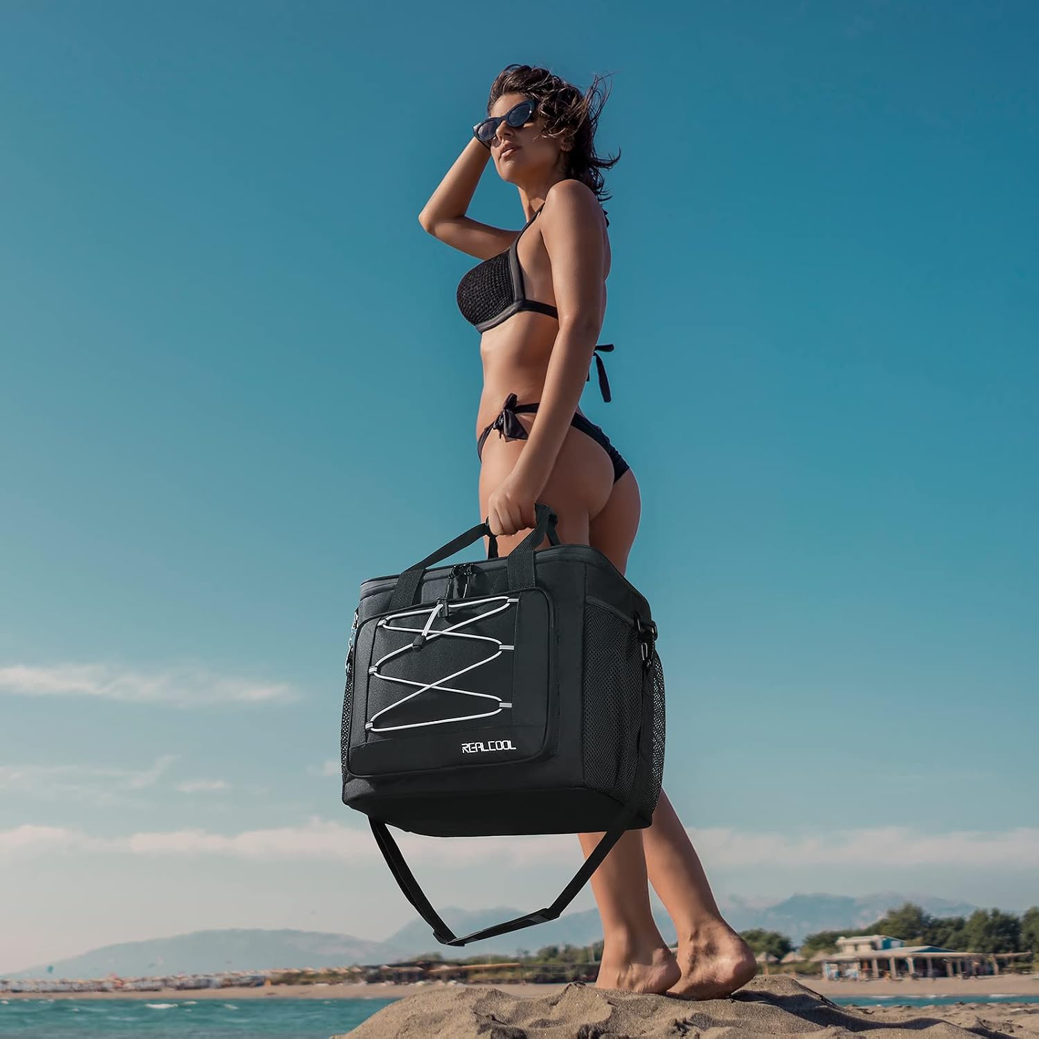 45-Can Fold-Flat Cooler, Black — view 5