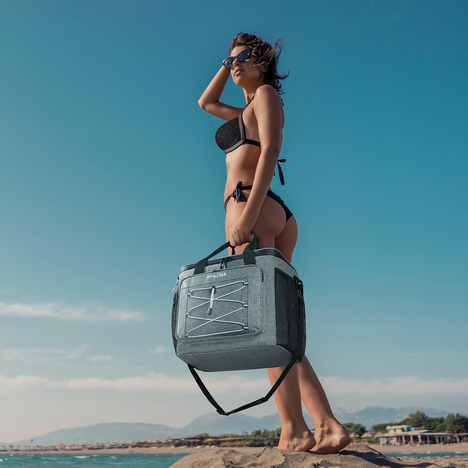 35-Can Fold-Flat Cooler, Grey — view 6