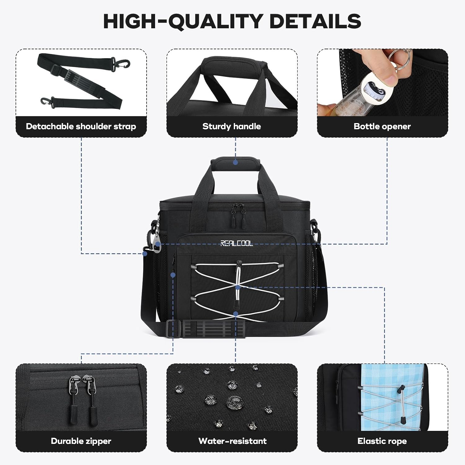 35-Can Fold-Flat Cooler, Midnight Black — view 6