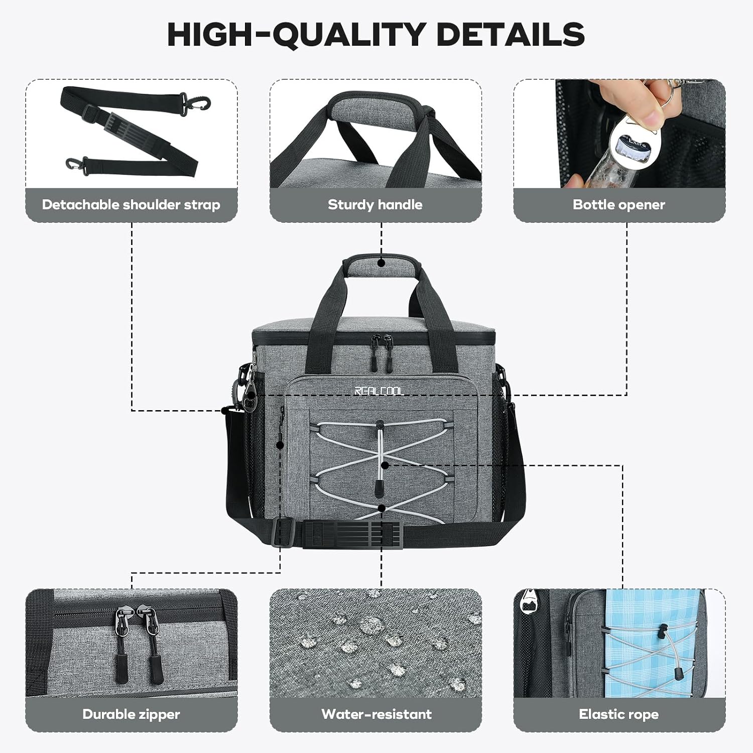 45-Can Fold-Flat Cooler, Storm Gray — view 6