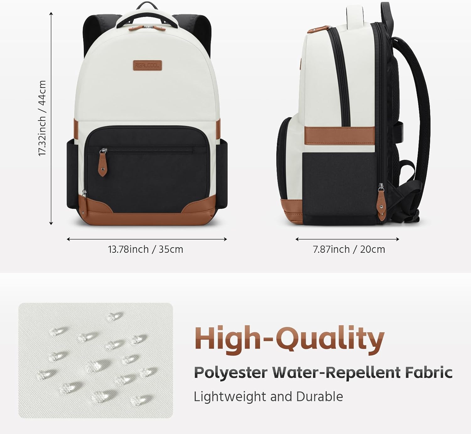 31L Laptop Backpack, Cream — view 5