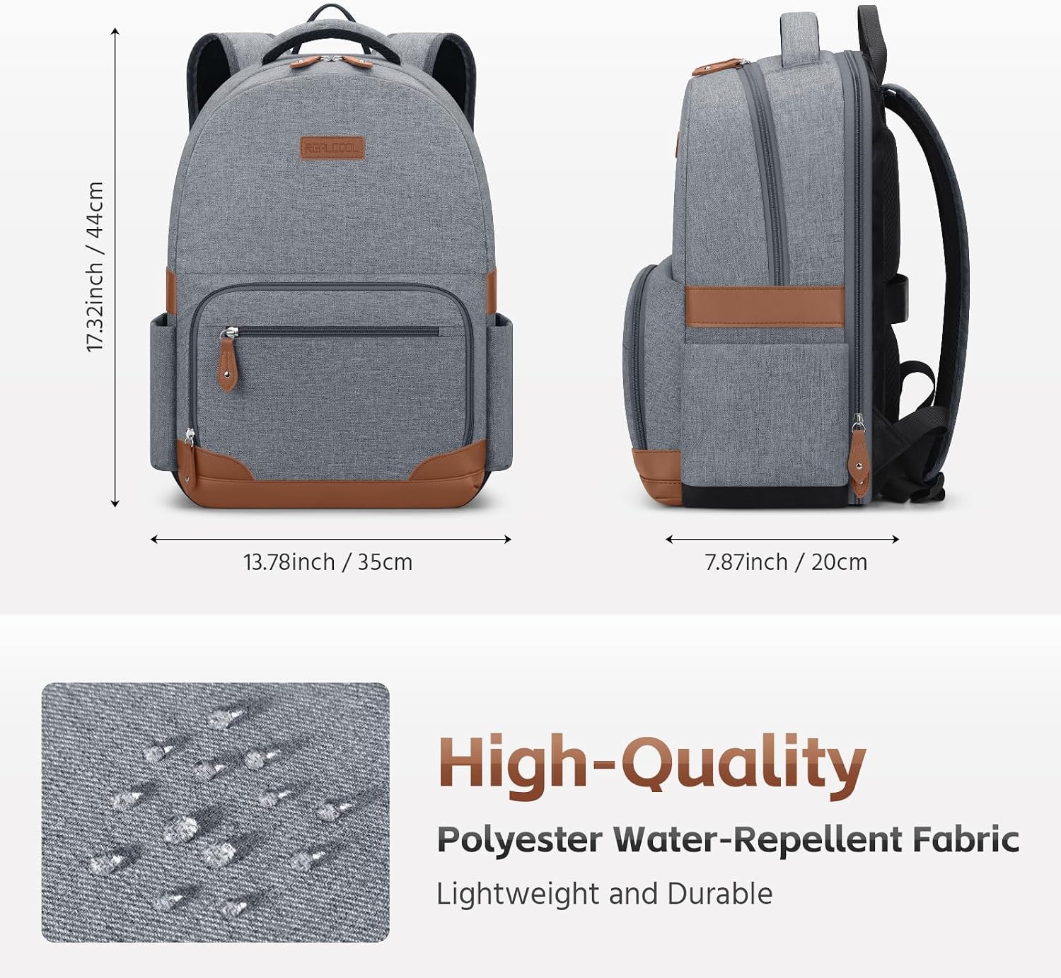 31L Laptop Backpack, Gray — view 5